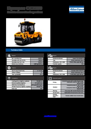 Cilindri vibratori în tandem Dynapac CC 2200