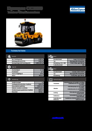 Cilindri vibratori în tandem Dynapac CC 2300