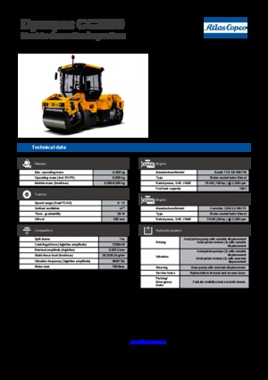 Cilindri vibratori în tandem Dynapac CC 2300