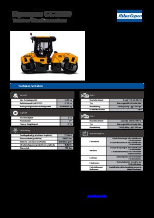 Cilindri vibratori în tandem Dynapac CC 3200