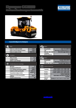 Cilindri vibratori în tandem Dynapac CC 3300