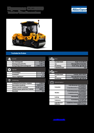 Cilindri vibratori în tandem Dynapac CC 3800