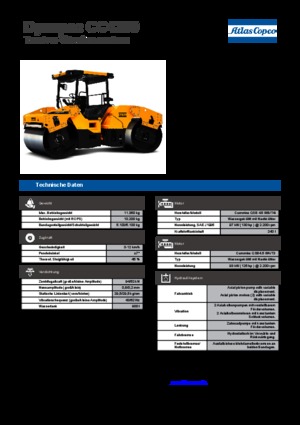 Cilindri vibratori în tandem Dynapac CC 4200