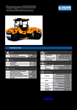 Cilindri vibratori în tandem Dynapac CC 6200