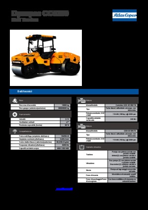 Cilindri vibratori în tandem Dynapac CC 6200