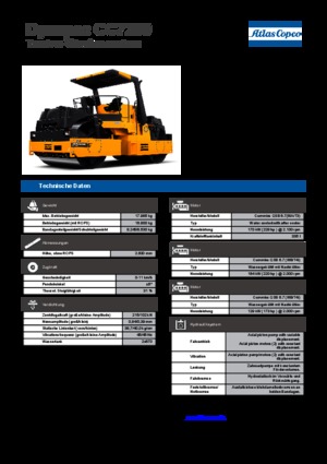 Cilindri vibratori în tandem Dynapac CC 7200