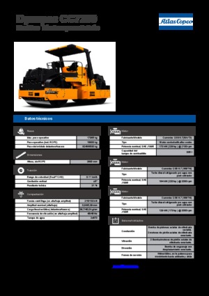 Cilindri vibratori în tandem Dynapac CC 7200