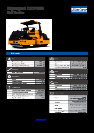 Cilindri vibratori în tandem Dynapac CC 7200