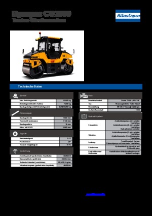 Cilindri vibratori în tandem Dynapac CG 2300