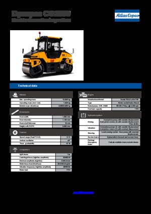 Cilindri vibratori în tandem Dynapac CG 2300