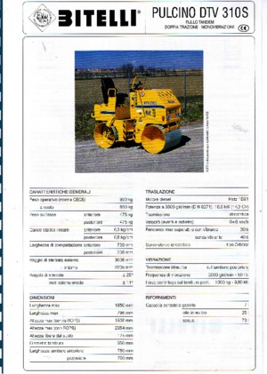 Cilindri vibratori în tandem Bitelli DTV 310 S