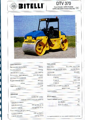 Cilindri vibratori în tandem Bitelli DTV 370