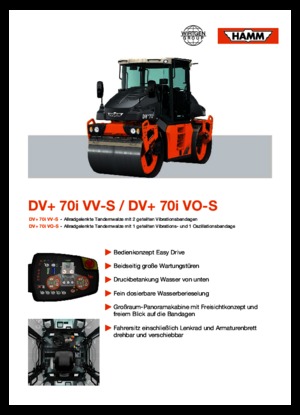 Cilindri vibratori în tandem Hamm DV+ 70i VO-S