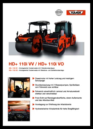 Cilindri vibratori în tandem Hamm HD+ 110i VO