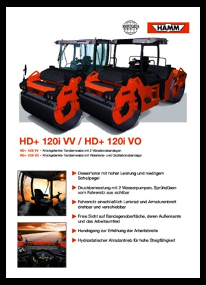 Cilindri vibratori în tandem Hamm HD+ 120 VV