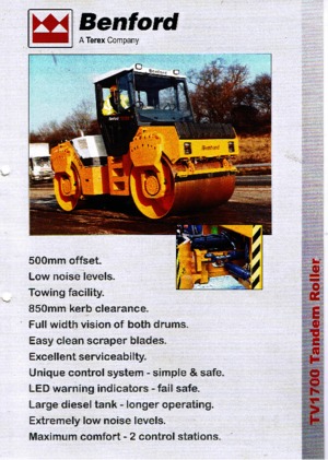 Cilindri vibratori în tandem Benford TV 1700