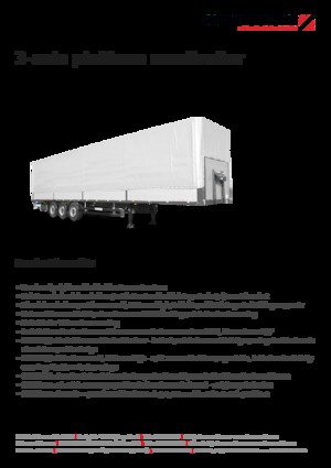 Semi-trailere cu platformă cu prelată Schwarzmüller 3-axle platform semitrailer prepared for mobil crane