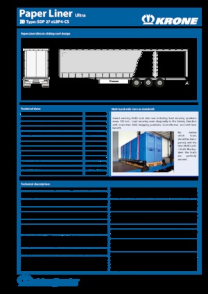 Semi-trailere cu platformă cu prelată Krone SDP 27 eLUBP-CS