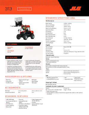 Telehandlere JLG 313