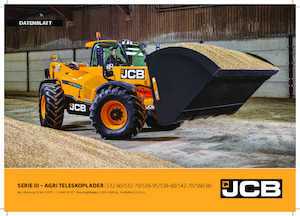 Încărcătoare (pe roți, cu cupă sau furci) JCB 536-95 AGRI