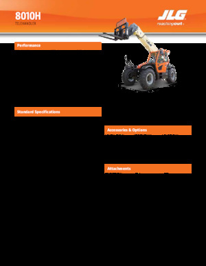 Telehandlere JLG 8010H
