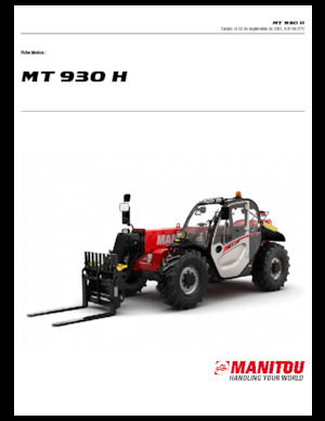 Telehandlere Manitou MT 930 H 75 K Standard