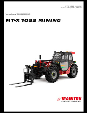 Telehandlere Manitou MT-X 1033 Mining