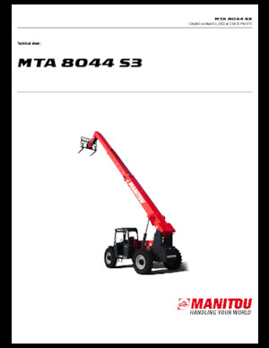 Telehandlere Manitou MTA 8044 S3