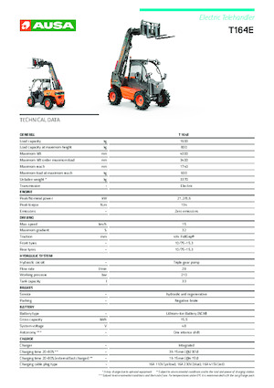 Telehandlere Ausa T 164 E X4
