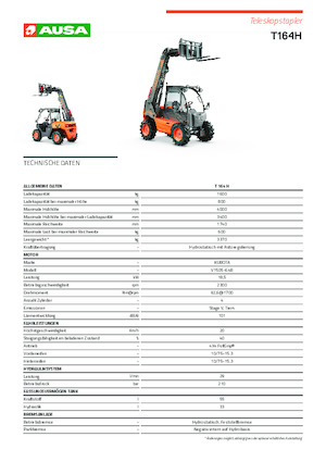 Telehandlere Ausa T 164 E X4