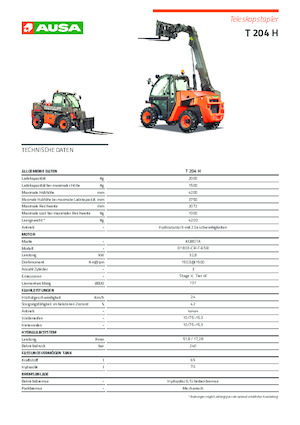 Telehandlere Ausa T 204 H
