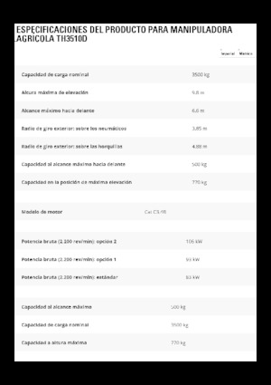 Telehandlere Caterpillar TH3510