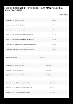 Telehandlere Caterpillar TH408D