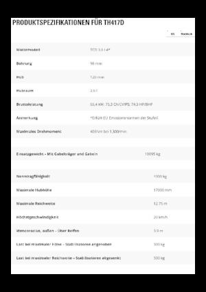 Telehandlere Caterpillar TH417D