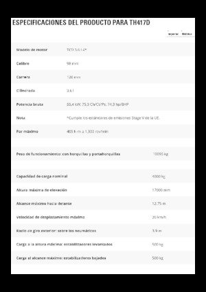 Telehandlere Caterpillar TH417D