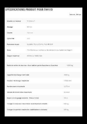 Telehandlere Caterpillar TH417D