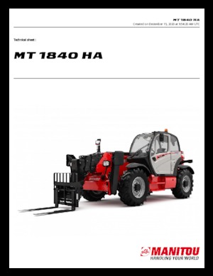 Telehandlere Manitou MT 1840 HA