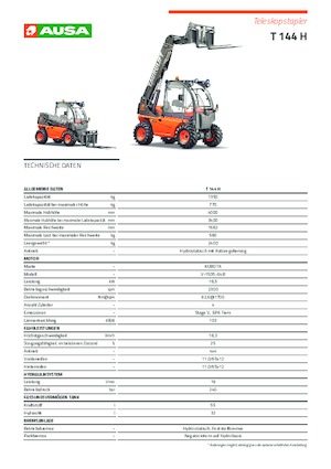 Telehandlere Ausa T 144 H