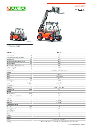 Telehandlere Ausa T 144 H
