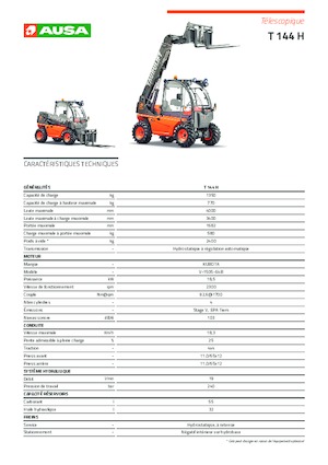 Telehandlere Ausa T 144 H
