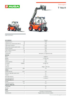 Telehandlere Ausa T 144 H