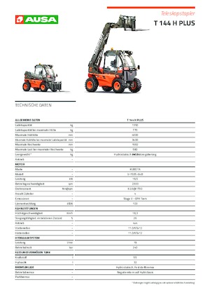 Telehandlere Ausa T 144 H Plus