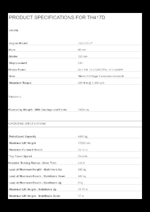 Telehandlere Caterpillar TH417D