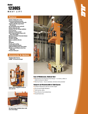 Nacele verticale cu un singur catarg JLG 1230ES