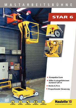 Nacele verticale cu un singur catarg Haulotte Star 6
