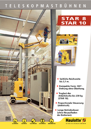 Nacele verticale cu un singur catarg Haulotte Star 8