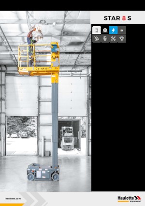 Nacele verticale cu un singur catarg Haulotte Star 8 S