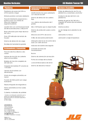Nacele verticale cu un singur catarg JLG-Toucan Toucan 10 E