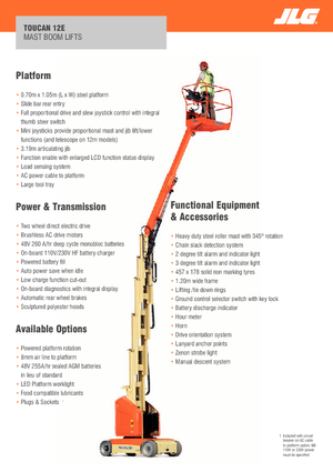 Nacele verticale cu un singur catarg JLG-Toucan Toucan 12E