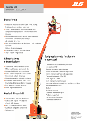 Nacele verticale cu un singur catarg JLG-Toucan Toucan 12E